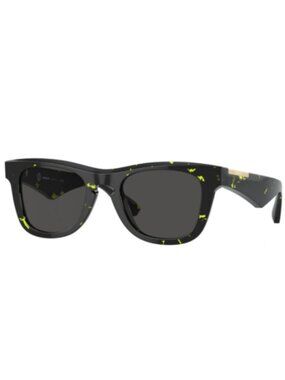 NEW BURBERRY BE4426 4124/87 Sunglasses– Green Havana Square Frame Dark Grey Lens